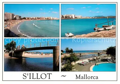 AK / Ansichtskarte S_Illot_Llevant_Mallorca Strand Panorama Bruecke Hotelanlage Swimming Pool S_Illot_Llevant_Mallorca