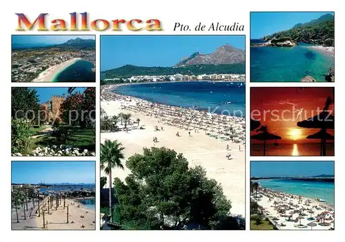 AK / Ansichtskarte Puerto_de_Alcudia Panorama Kueste Strand Sonnenuntergang am Meer Puerto_de_Alcudia