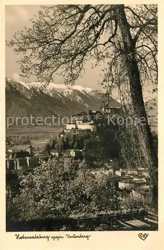 AK / Ansichtskarte Salzburg_Oesterreich Festung Hohensalzburg mit Untersberg Salzburg_Oesterreich