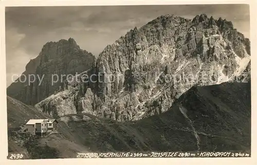 AK / Ansichtskarte Innsbruckerhuette mit Ilmspitze und Kirchdach Innsbruckerhuette