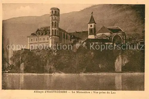 AK / Ansichtskarte Hautecombe Abbaye Le Monastere Vue prise du Lac Hautecombe