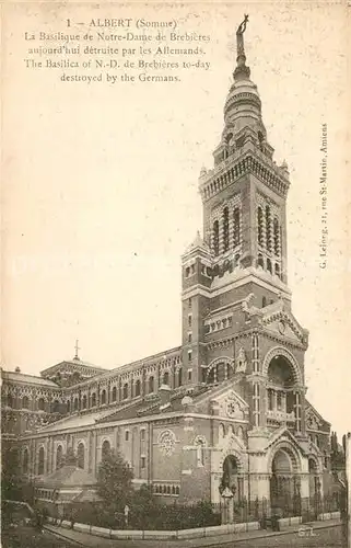 AK / Ansichtskarte Albert_Somme Basilique de Notre Dame de Brebieres Albert Somme