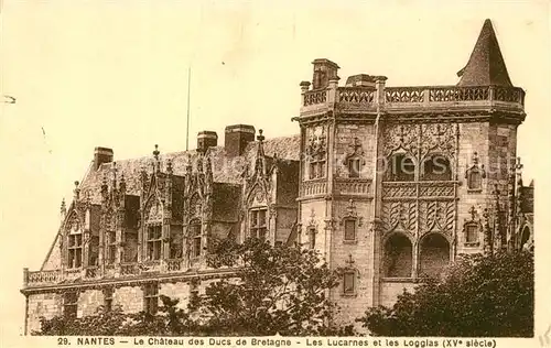 AK / Ansichtskarte Nantes_Loire_Atlantique Chateau des Ducs de Bretagne Les Lucarnes et les Logglas Nantes_Loire_Atlantique