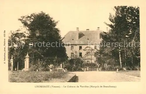 AK / Ansichtskarte Lhommaize Le Chateau de Verriere  Lhommaize
