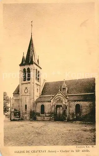 AK / Ansichtskarte Chatenay sur Seine Eglise de Chatenay Clocher Chatenay sur Seine