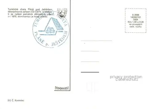 AK / Ansichtskarte Plane Hote Jested Chata Plane