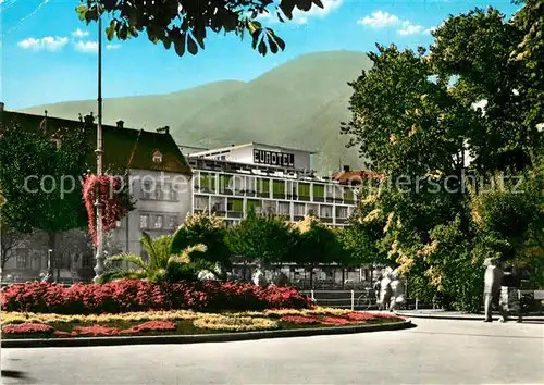 AK / Ansichtskarte Merano_Suedtirol Promenade mit Eurotel Merano Suedtirol