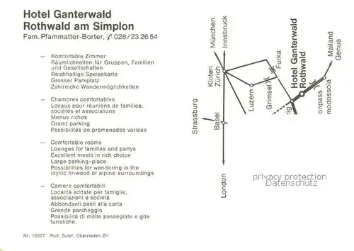 AK / Ansichtskarte Rothwald Hotel Ganterwald Rothwald