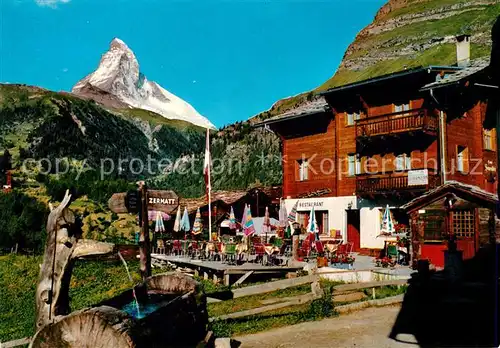 AK / Ansichtskarte Zermatt_VS Winkelmatten mit Matterhorn Zermatt_VS