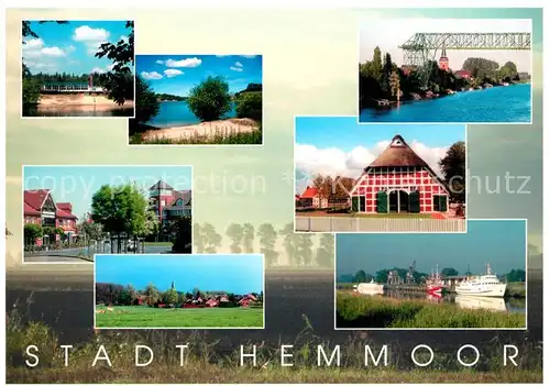 AK / Ansichtskarte Hemmoor Serie Bilder vom Land Ortsansichten Schwebefaehre Kreidesee Hemmoor