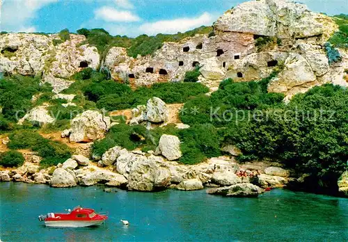 AK / Ansichtskarte Mallorca Cala Coves Cuevas Trogloditas Hoehlen Ansicht vom Meer aus Mallorca