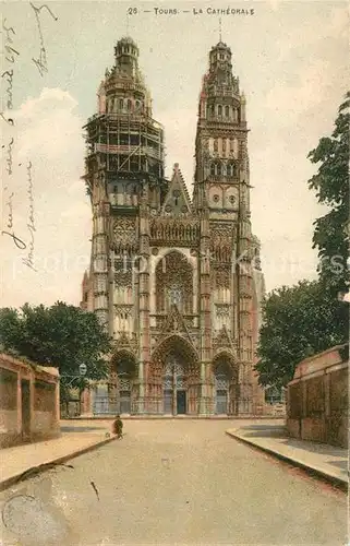AK / Ansichtskarte Tours_Indre et Loire La Cathedrale Tours Indre et Loire