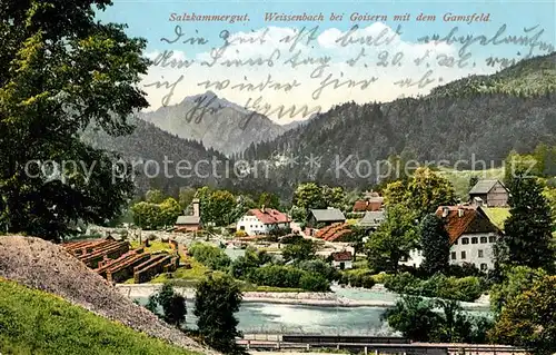 AK / Ansichtskarte Weissenbach_Goisern Panorama mit Gamsfeld 