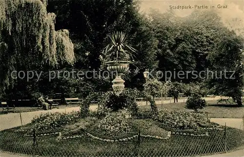 AK / Ansichtskarte Graz_Steiermark Partie im Stadtpark Graz_Steiermark