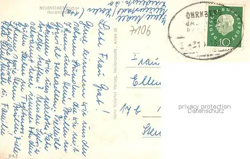 AK / Ansichtskarte Neuenstadt_Kocher Hauptstrasse Stadttor Neuenstadt_Kocher