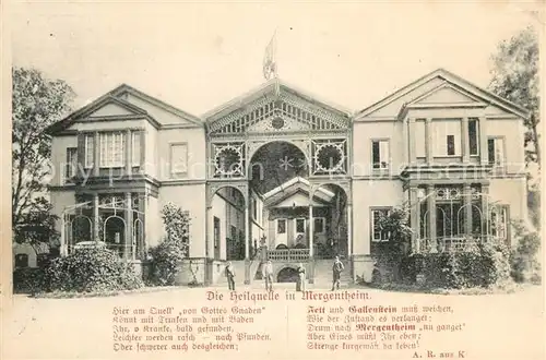 AK / Ansichtskarte Bad_Mergentheim Kurhaus Bad_Mergentheim