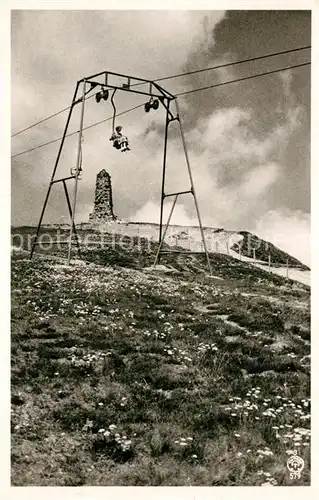 AK / Ansichtskarte Feldberg_Schwarzwald Schwebelift mit Bismarckturm Feldberg Schwarzwald