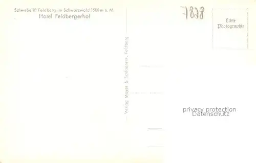 AK / Ansichtskarte Feldberg_Schwarzwald Schwebelift mit Bismarckturm Feldberg Schwarzwald