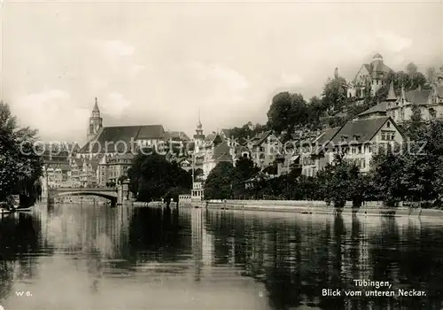 AK / Ansichtskarte Tuebingen Blick vom unteren Neckar Tuebingen