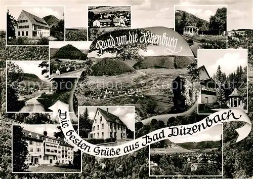 AK / Ansichtskarte Bad_Ditzenbach Rund um die Hiltenburg Panorama Teilansichten Bad_Ditzenbach
