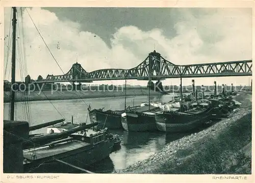 AK / Ansichtskarte Ruhrort Ruhrpartie Bruecke Ruhrort