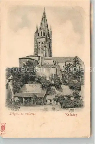 AK / Ansichtskarte Saintes_Charente Maritime St Eglise St Euthrope Saintes Charente Maritime