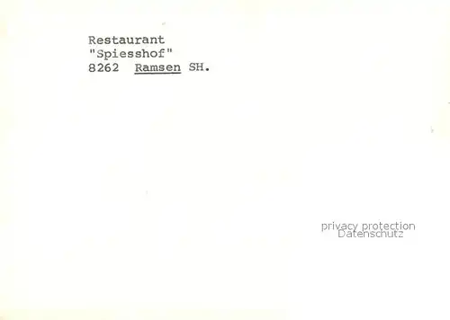 AK / Ansichtskarte Ramsen_SH Restaurant Spiesshof Ramsen_SH