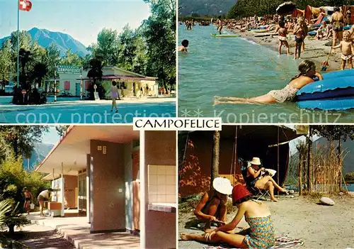 AK / Ansichtskarte Campofelice Campin Strand Lago Maggiore Campofelice