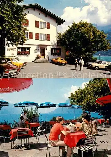 AK / Ansichtskarte Brienz_BE Hotel Loewen mit Seeterrasse Brienz_BE