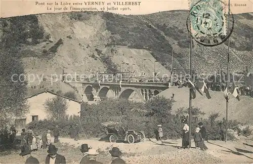 AK / Ansichtskarte Roanne_Loire Pont sur la Loire entre Verney er Villerest Inauguration  Roanne Loire