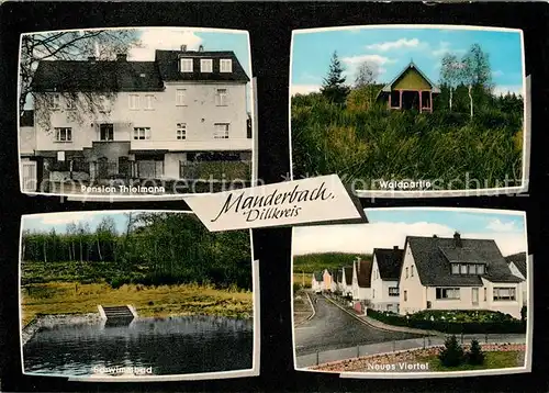 AK / Ansichtskarte Manderbach Pension Thielmann Neues Viertel Schwimmbad Manderbach