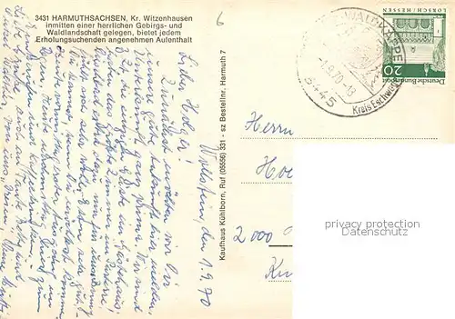 AK / Ansichtskarte Harmuthsachsen  Harmuthsachsen