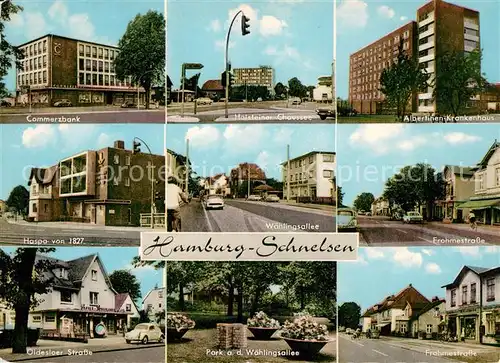 AK / Ansichtskarte Schnelsen_Hamburg Commerzbank Albertinen Krankenhaus Frohmestrasse Haspa von 1827 Schnelsen Hamburg