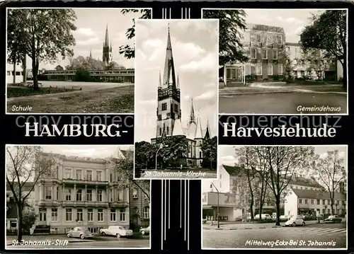 AK / Ansichtskarte Harvestehude Schule Mittelweg Ecke St. Johannis Gemeindehaus  Harvestehude