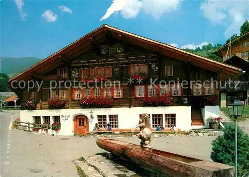 AK / Ansichtskarte Hasliberg Wirtschaft zur Post Fam. Naegeli Aregger Hasliberg