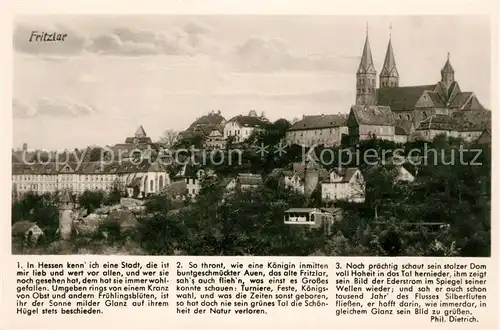 AK / Ansichtskarte Fritzlar Altstadt mit Dom Fritzlar