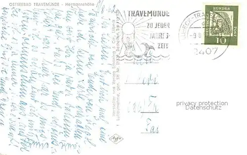 AK / Ansichtskarte Travemuende_Ostseebad Hermannshoehe Cafe Restaurant Fliegeraufnahme Travemuende_Ostseebad