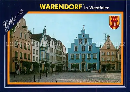 AK / Ansichtskarte Warendorf Marktplatz Giebelhaeuser Altstadt Warendorf