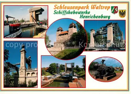 AK / Ansichtskarte Waltrop Schleusenpark Schiffshebewerke Henrichenburg Waltrop
