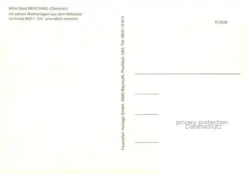 AK / Ansichtskarte Berching Wehranlagen Mittelalter Kirche Altstadt Chinesenturm Berching