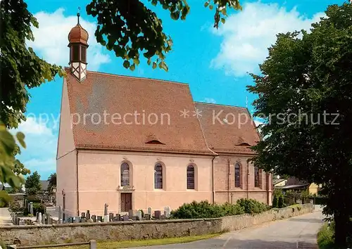 AK / Ansichtskarte Eschenbach_Wolframs Sebastianskirche am Friedhof Eschenbach Wolframs