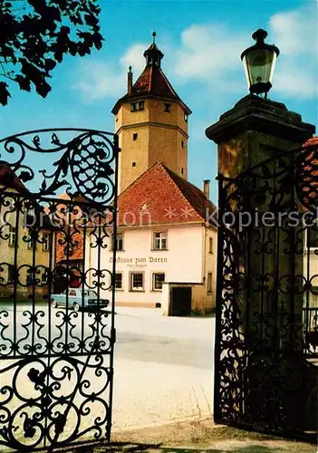 AK / Ansichtskarte Gunzenhausen_Altmuehlsee Blick zum Blasturm Gasthaus zum Baeren Gunzenhausen Altmuehlsee