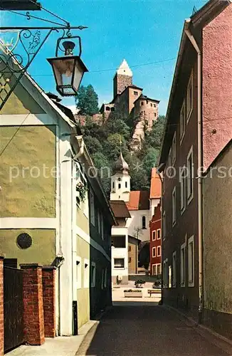 AK / Ansichtskarte Kipfenberg_Altmuehltal Gasse Blick zur Burg Kipfenberg Altmuehltal