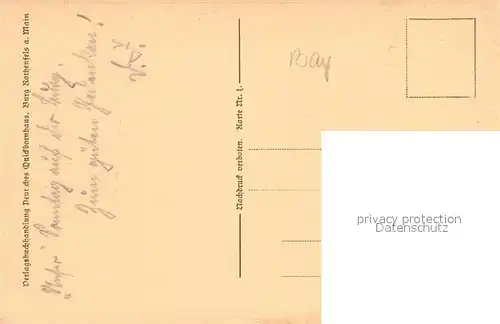 AK / Ansichtskarte Rothenfels_Unterfranken Deutsches Quickbornhaus Burg Rothenfels am Main Rothenfels Unterfranken