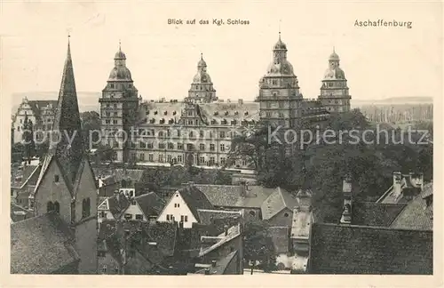 AK / Ansichtskarte Aschaffenburg_Main Blick auf das Kgl Schloss Aschaffenburg Main