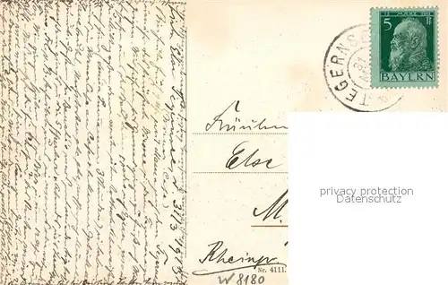 AK / Ansichtskarte Tegernsee auf Abwinkel mit Hirschberge und Kampen Tegernsee