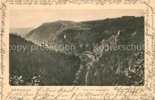 AK / Ansichtskarte Berneck_Fichtelgebirge Blick vom Ludwigsfels Berneck Fichtelgebirge