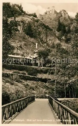 AK / Ansichtskarte Berneck_Fichtelgebirge Neue Kolonnade und Ruine Wallenrode Berneck Fichtelgebirge