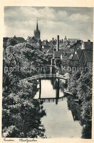 AK / Ansichtskarte Emden_Ostfriesland Stadtgraben Emden_Ostfriesland