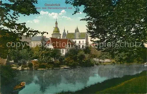 AK / Ansichtskarte Osnabrueck Dom vom Herrenteichswall aus Osnabrueck